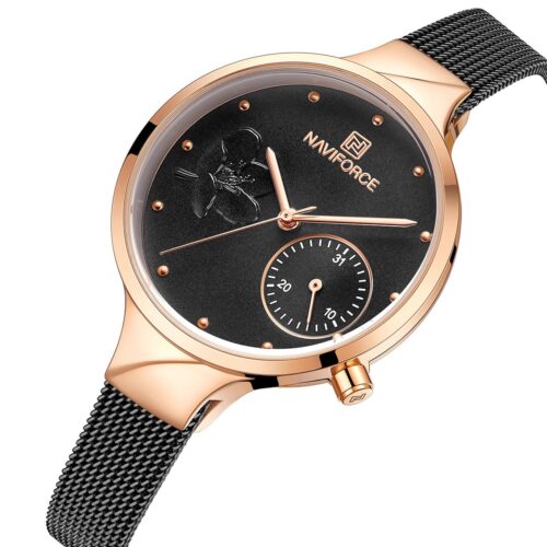ساعة نافي فورس حريمي NF5001S-RG-B-B