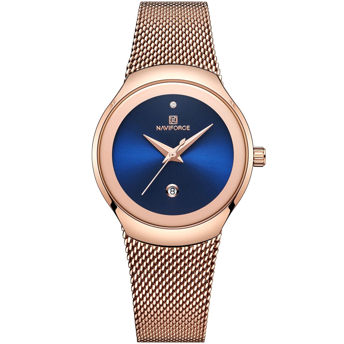 ساعة نافي فورس حريمي NF5004-RG-BE 1 ساعة نافي فورس حريمي NF5004-RG-BE