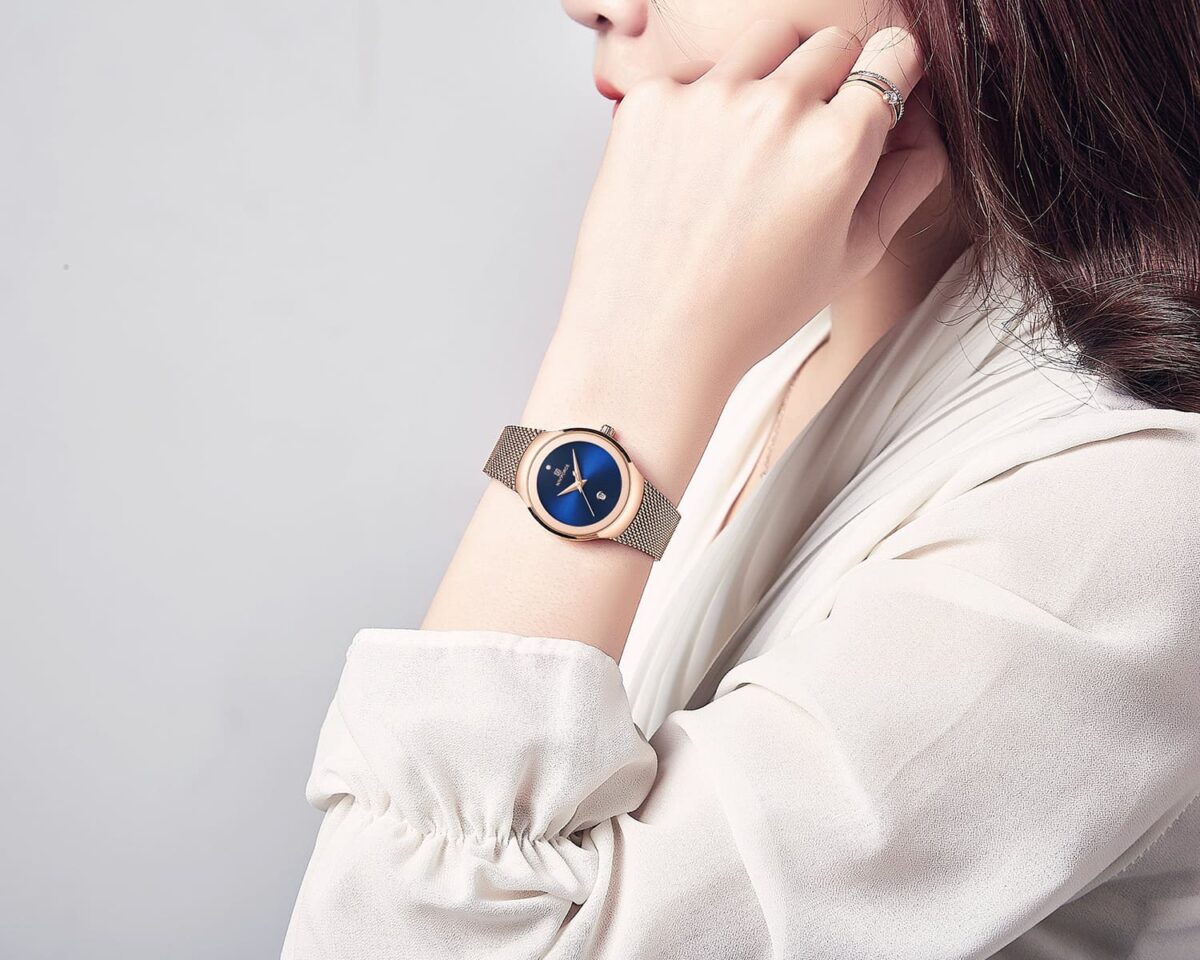 ساعة نافي فورس حريمي NF5004-RG-BE