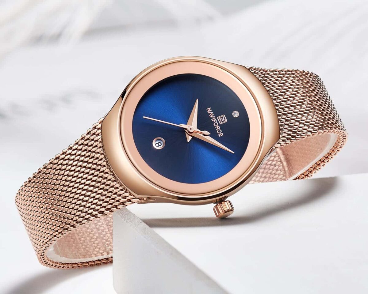 ساعة نافي فورس حريمي NF5004-RG-BE