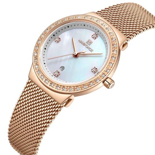 ساعة نافي فورس حريمي NF5005-RG-W