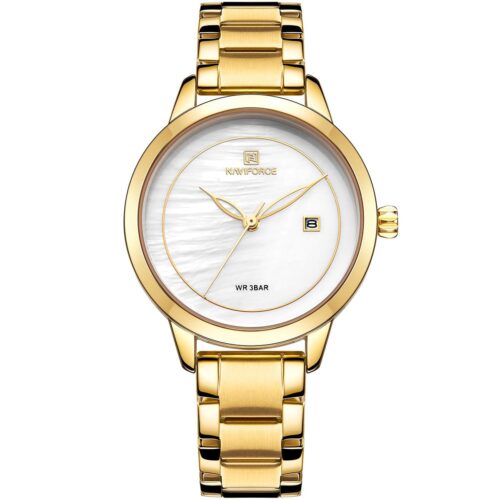 ساعة نافي فورس حريمي NF5008-G-W