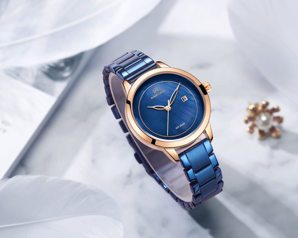 ساعة نافي فورس حريمي NF5008-RG-BE