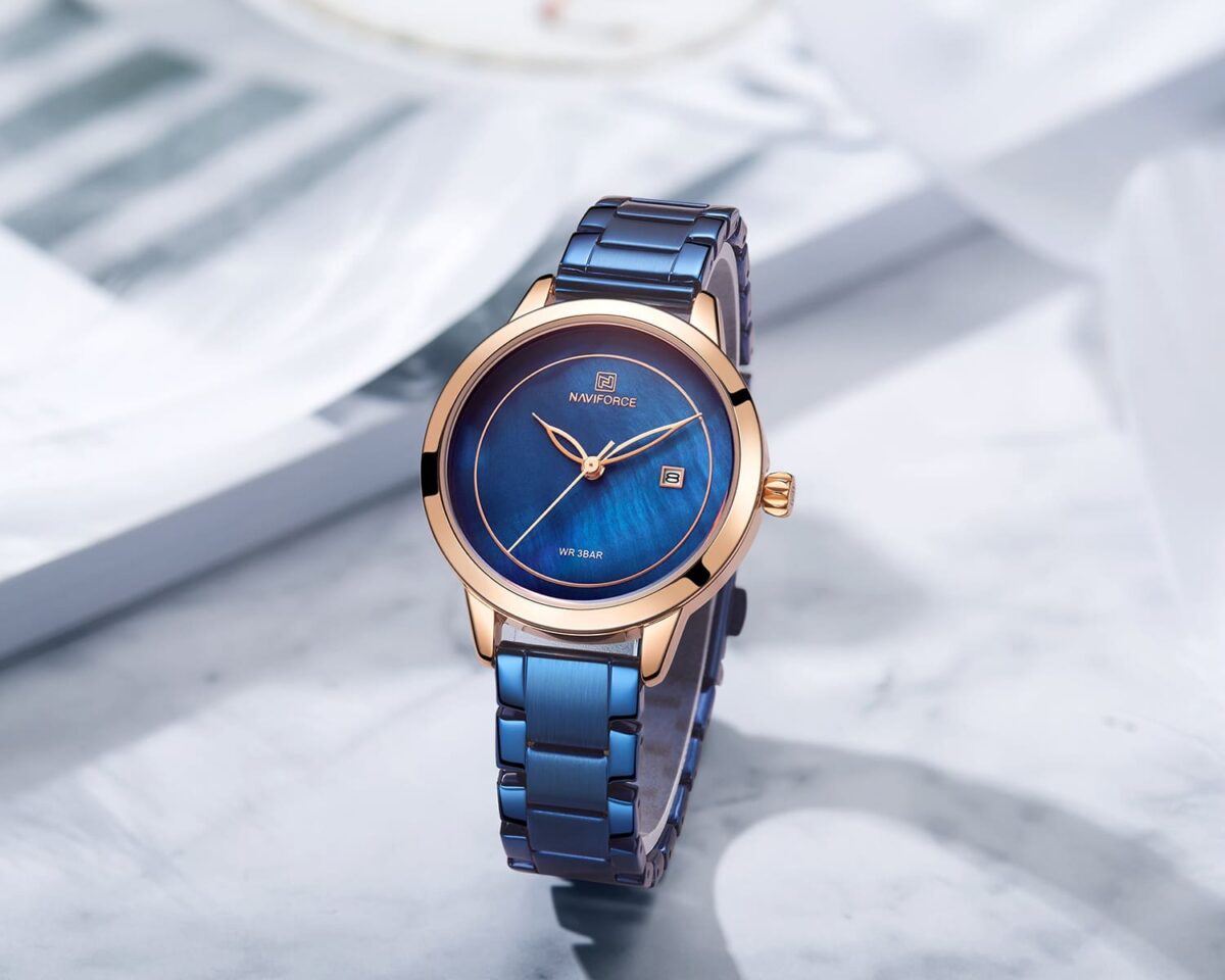 ساعة نافي فورس حريمي NF5008-RG-BE