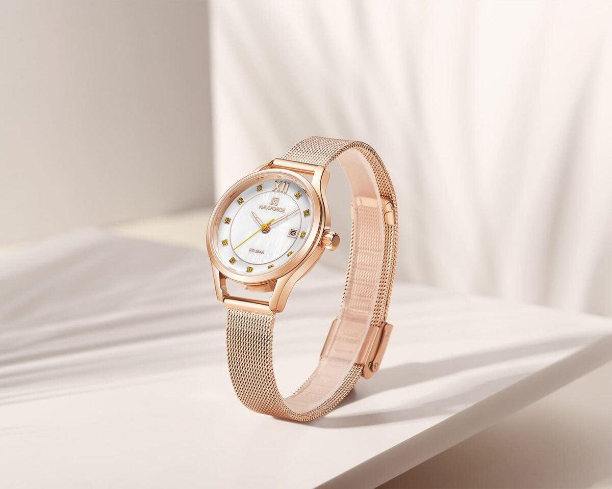 ساعة نافي فورس حريمي NF5010S-RG-GN-RG