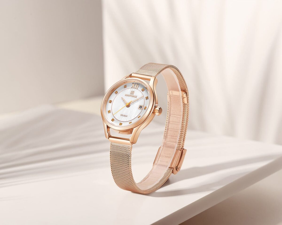 ساعة نافي فورس حريمي NF5010S-RG-Y-RG