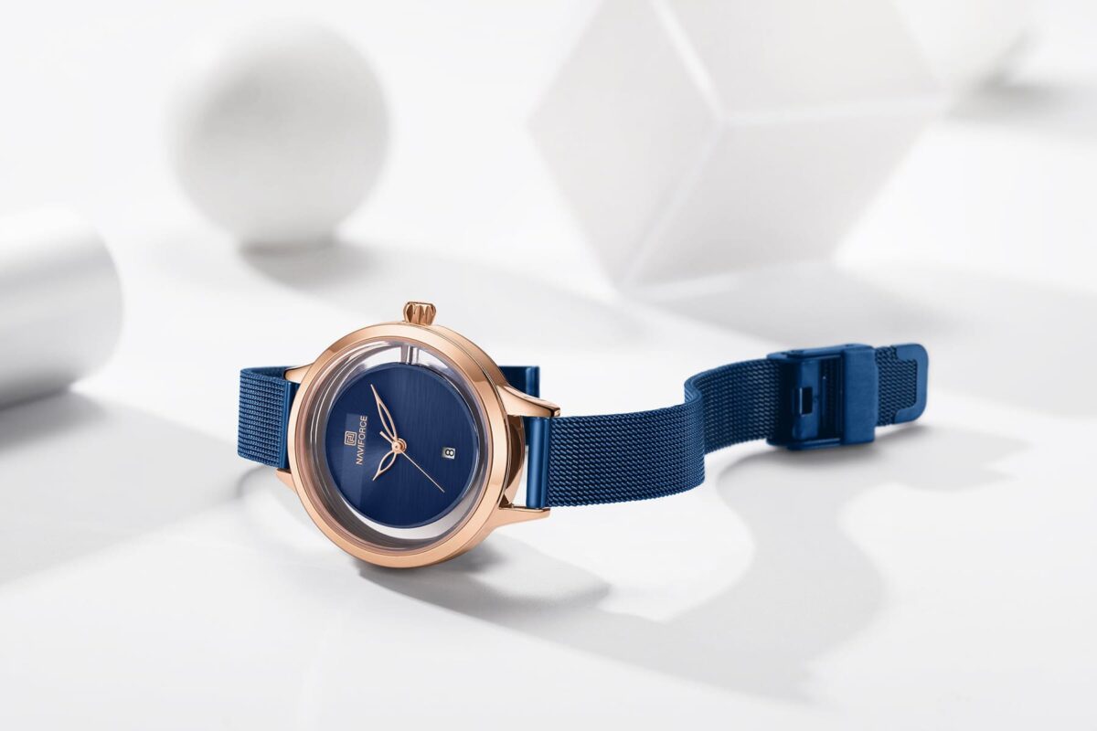 ساعة نافي فورس حريمي NF5014-RG-BE