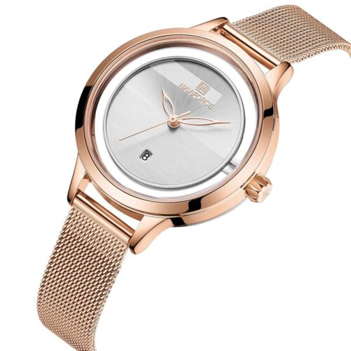 ساعة نافي فورس حريمي NF5014-RG-W