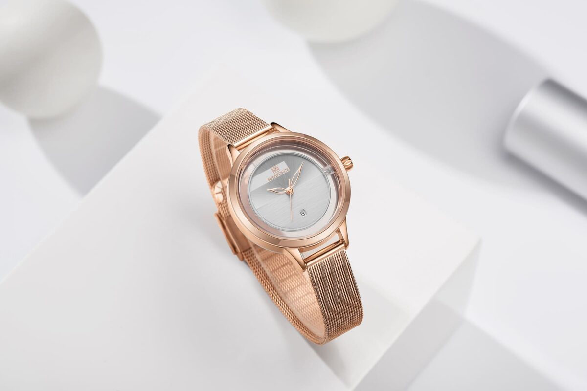 ساعة نافي فورس حريمي NF5014-RG-W