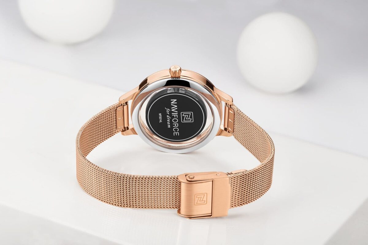 ساعة نافي فورس حريمي NF5014-RG-W