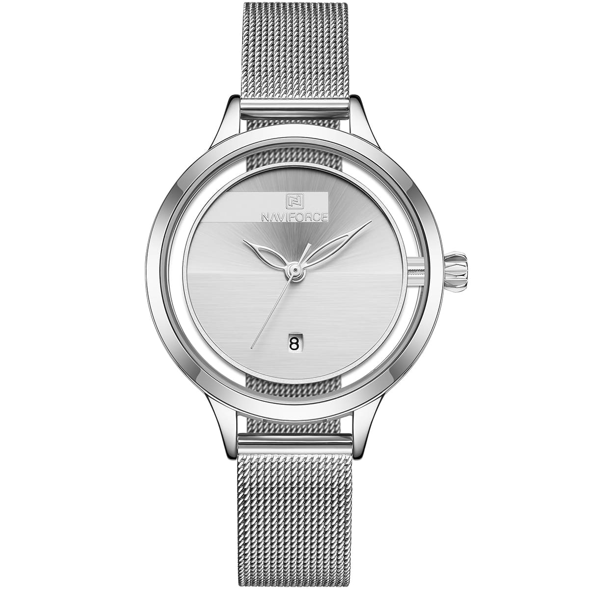 ساعة نافي فورس حريمي NF5014-S-W 1 ساعة نافي فورس حريمي NF5014-S-W