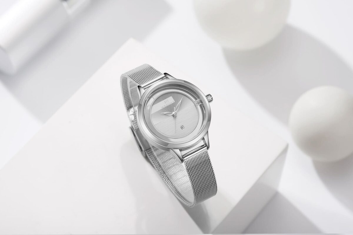 ساعة نافي فورس حريمي NF5014-S-W