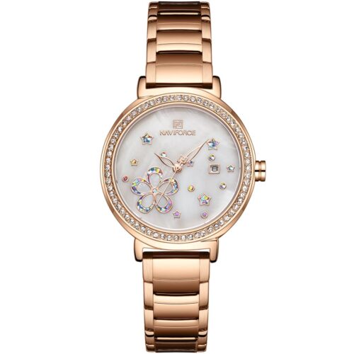 ساعة نافي فورس حريمي NF5016-RG-W