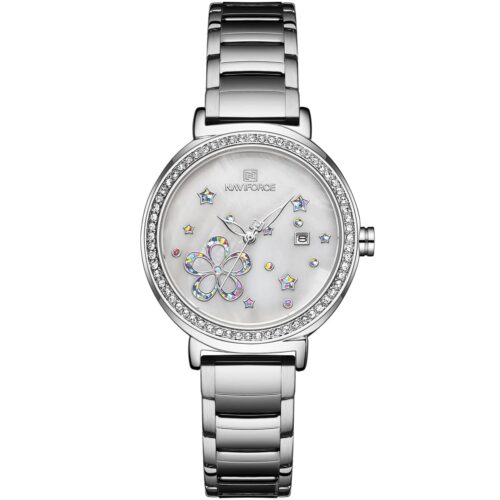 ساعة نافي فورس حريمي NF5016-S-W