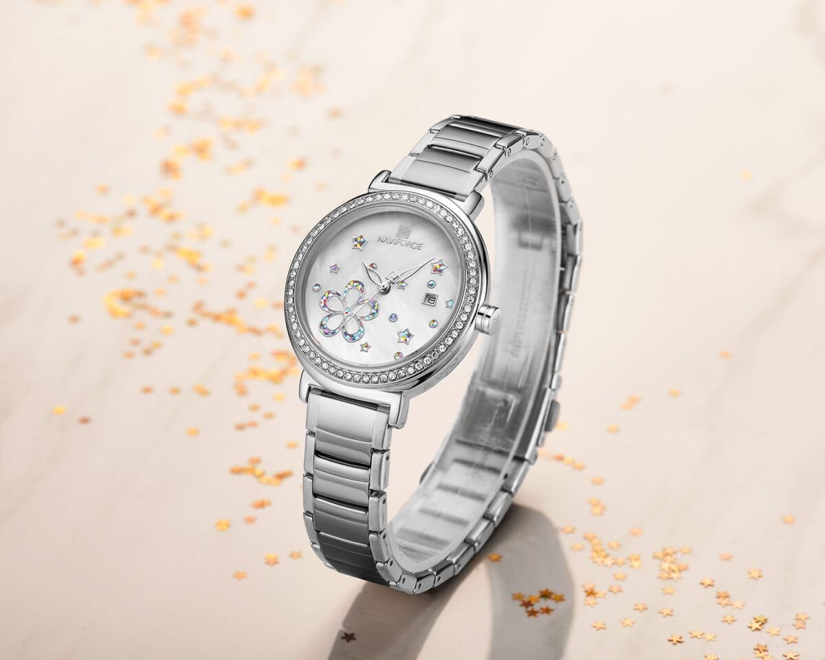 ساعة نافي فورس حريمي NF5016-S-W