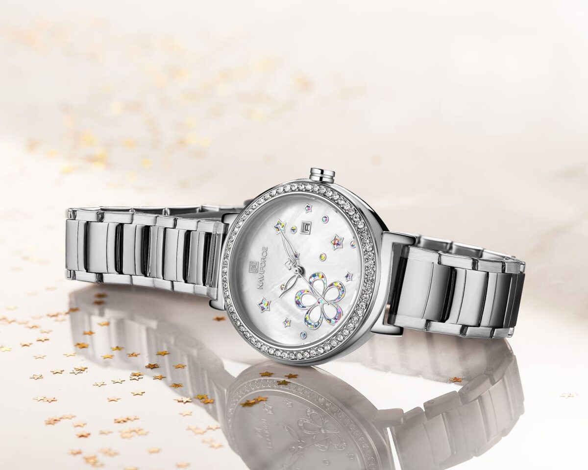 ساعة نافي فورس حريمي NF5016-S-W