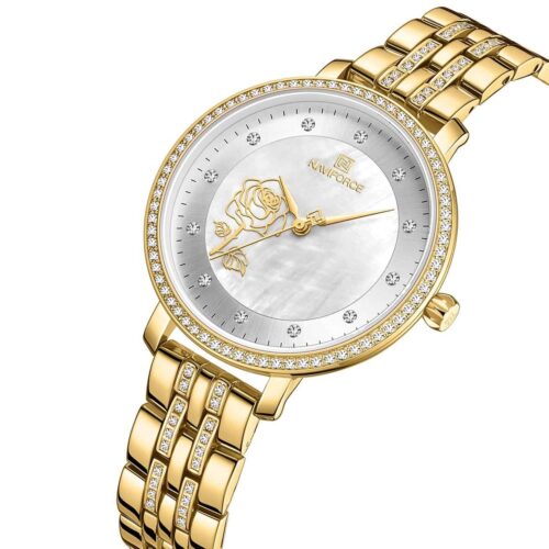 ساعة نافي فورس حريمي NF5017-G-W