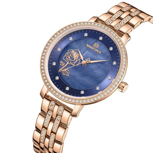 ساعة نافي فورس حريمي NF5017-RG-BE