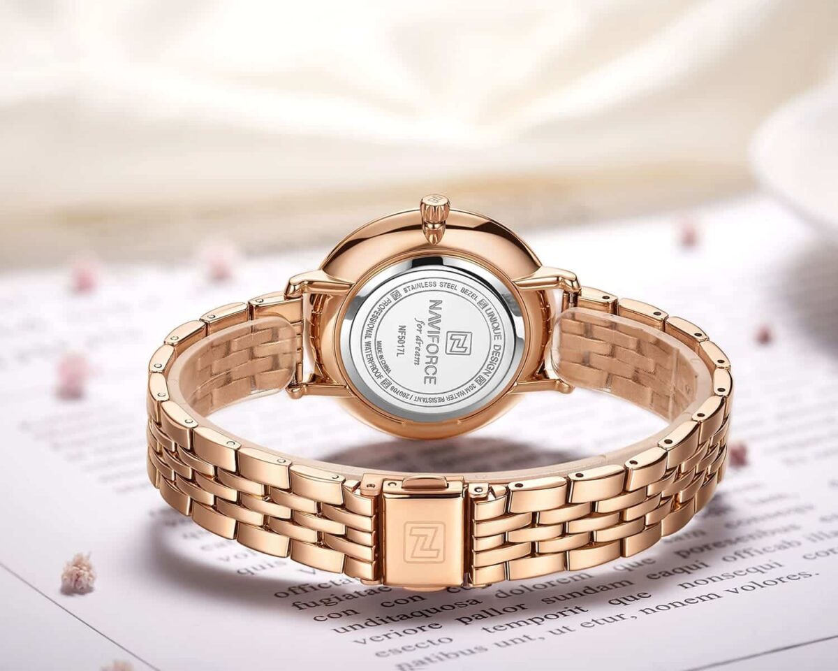 ساعة نافي فورس حريمي NF5017-RG-W