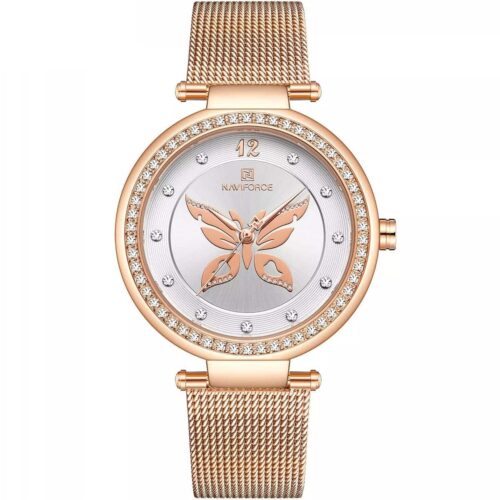 ساعة نافي فورس حريمي NF5018-RG-W