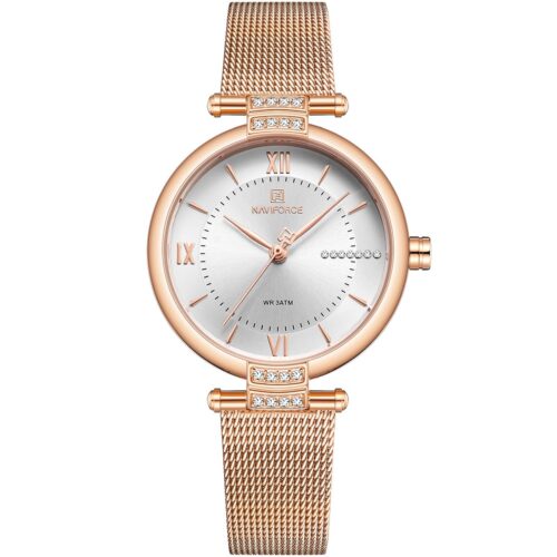 ساعة نافي فورس حريمي NF5019-RG-W