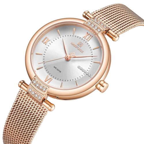 ساعة نافي فورس حريمي NF5019-RG-W