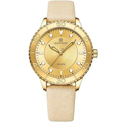 ساعة نافي فورس حريمي NF5020-G-G-Y