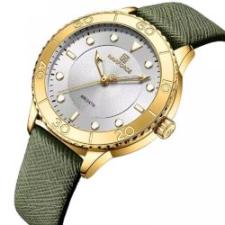 ساعة نافي فورس حريمي NF5020-G-W-L-GN