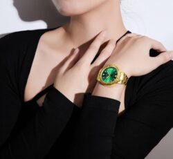 ساعة نافي فورس حريمي NF5022-G-GN-G