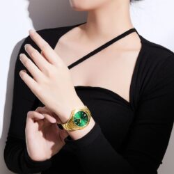 ساعة نافي فورس حريمي NF5022-G-GN-G