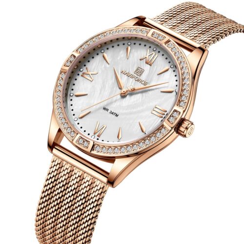 ساعة نافي فورس حريمي NF5028-RG-W