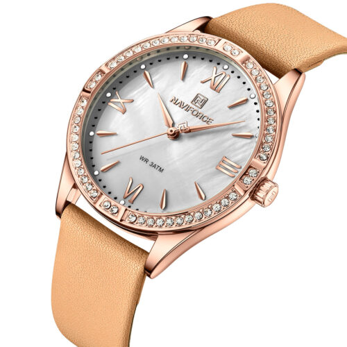 ساعة نافي فورس للنساء NF5038-RG-W