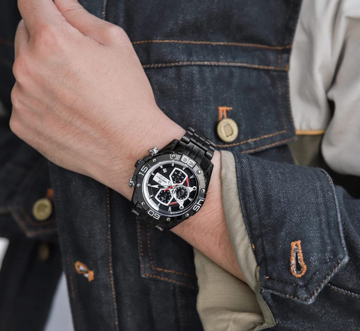 ساعة نافي فورس رجالي NF8018S-B-B-B