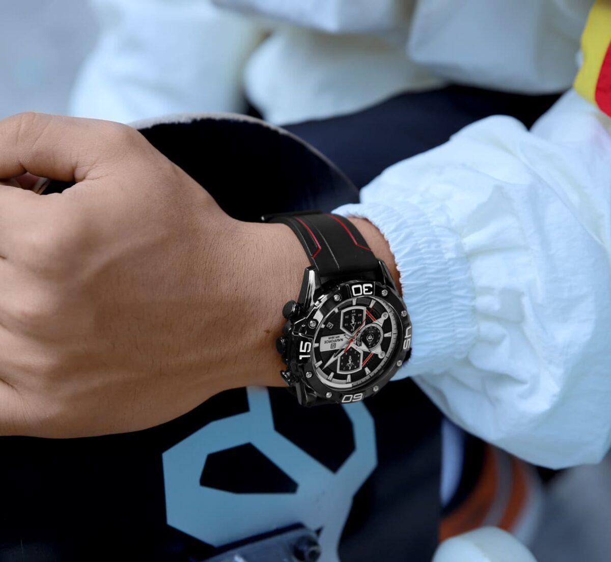 ساعة نافي فورس رجالي NF8018T-B-B-R