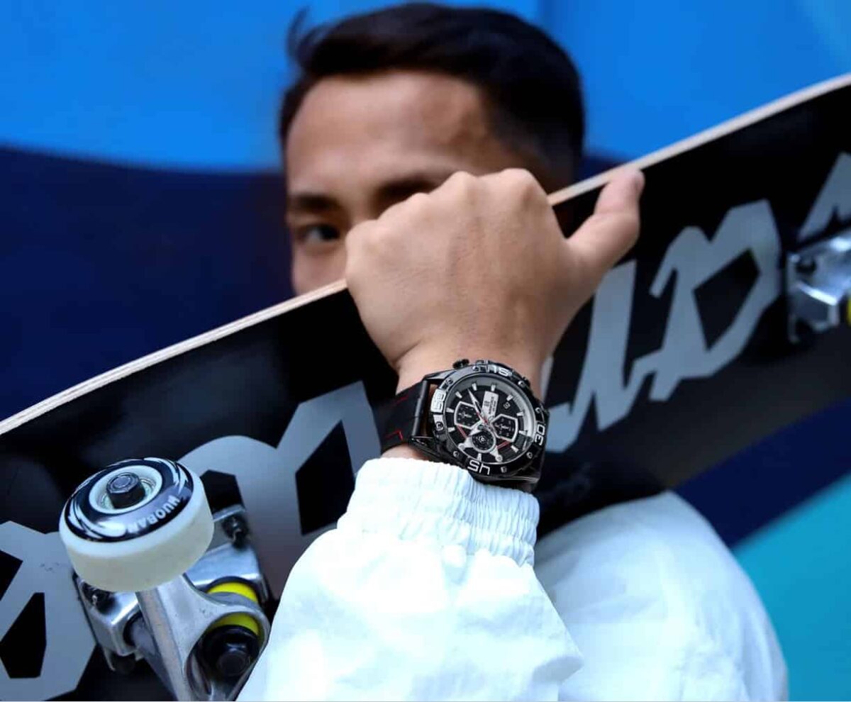 ساعة نافي فورس رجالي NF8018T-B-B-R