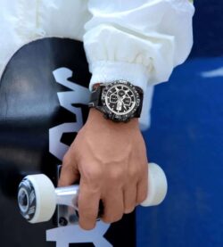 ساعة نافي فورس رجالي NF8018T-B-B-W