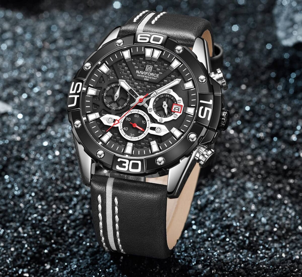 ساعة نافي فورس رجالي NF8019L-S-B