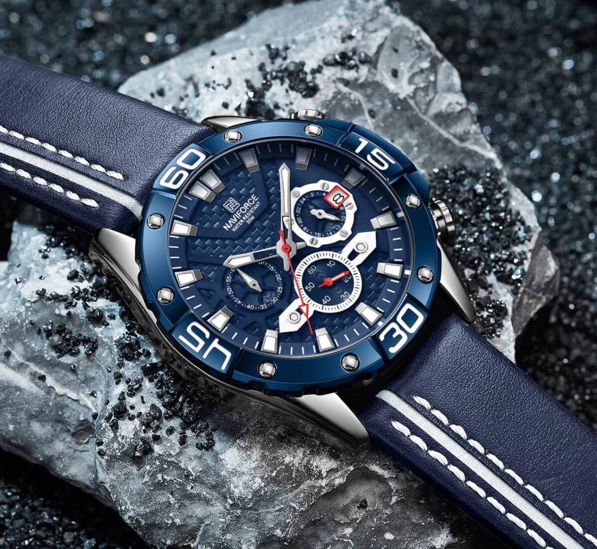 ساعة نافي فورس رجالي NF8019L-S-BE