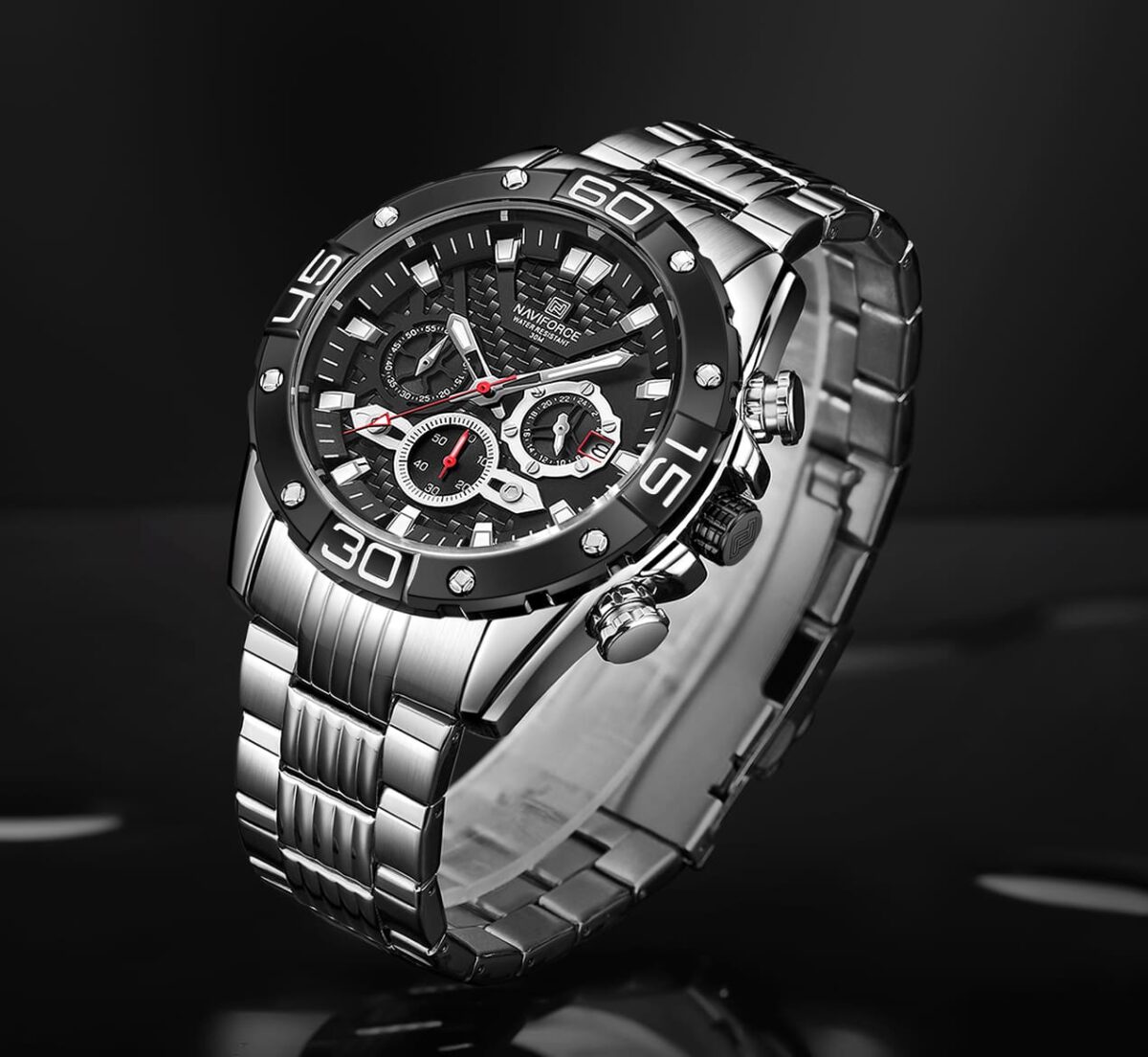 ساعة نافي فورس رجالي NF8019S-S-B