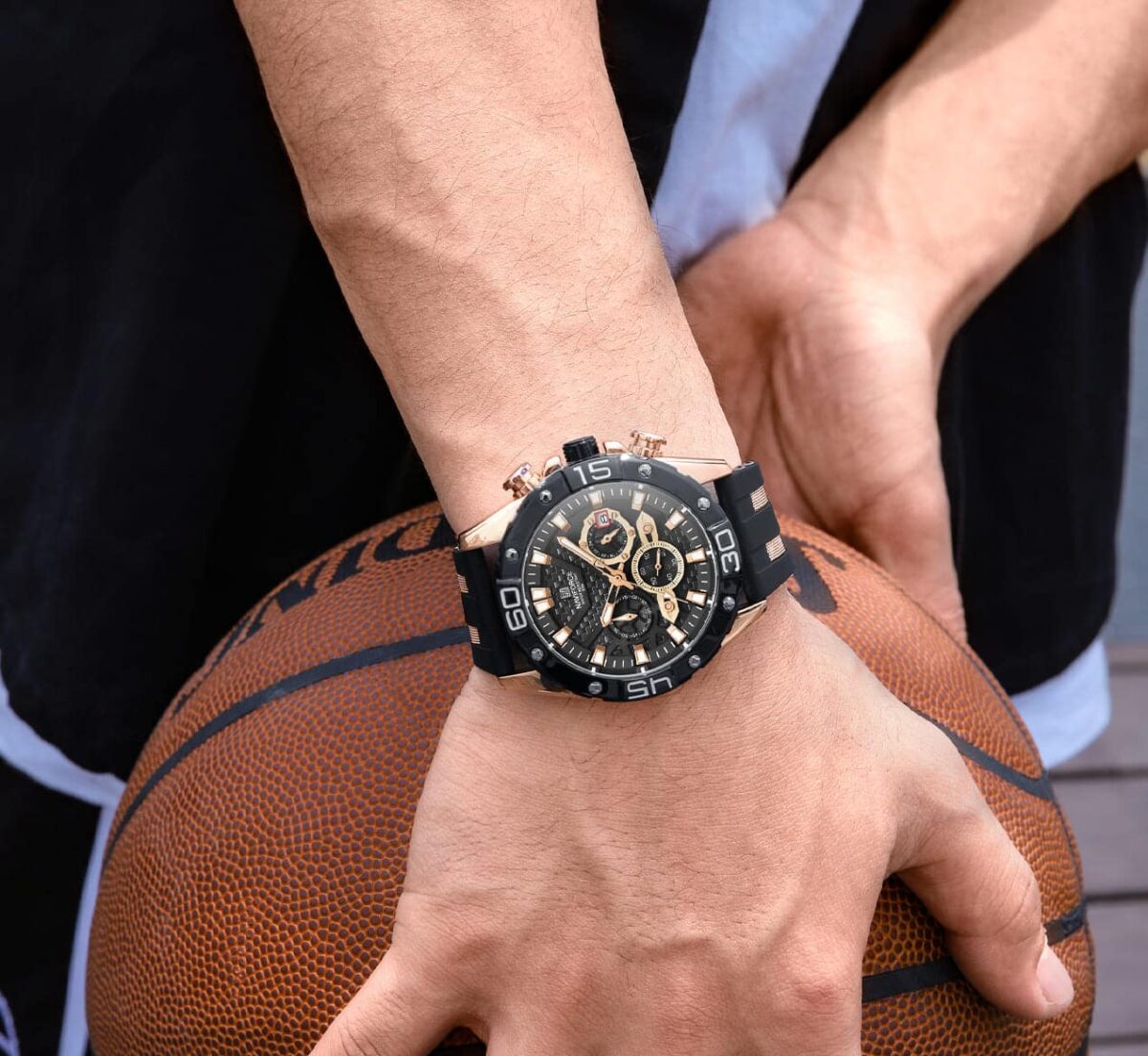 ساعة نافي فورس رجالي NF8019T-RG-B-B