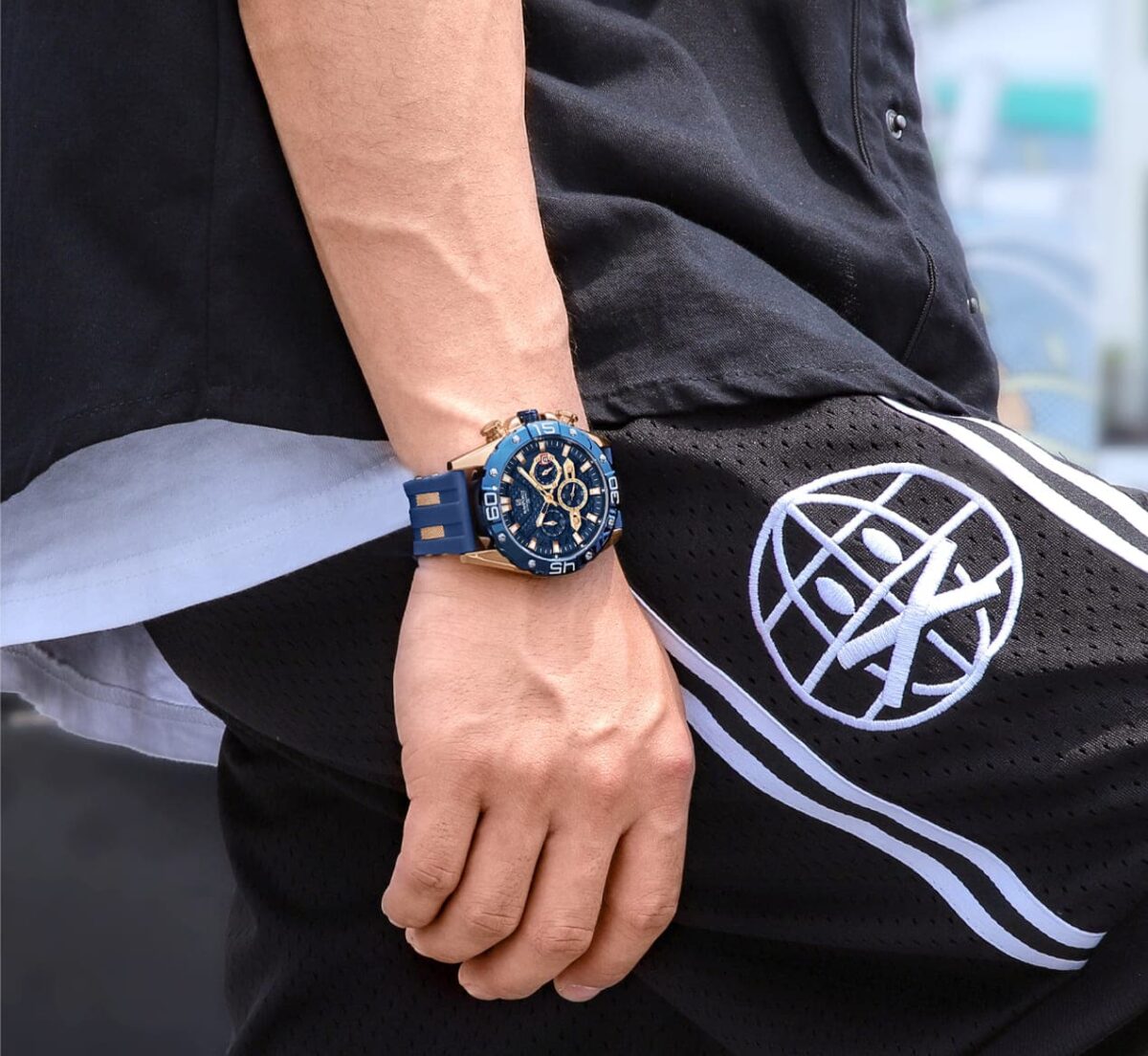 ساعة نافي فورس رجالي NF8019T-RG-BE-BE