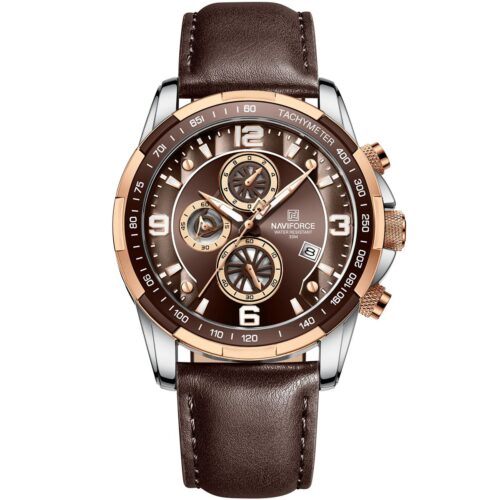 ساعة نافي فورس رجالي NF8020L-RG-CE-D-BN