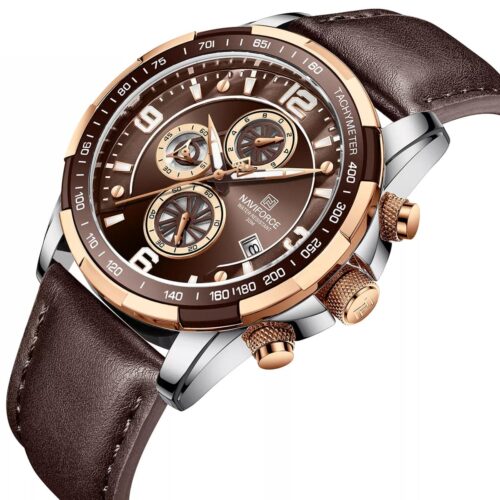 ساعة نافي فورس رجالي NF8020L-RG-CE-D-BN