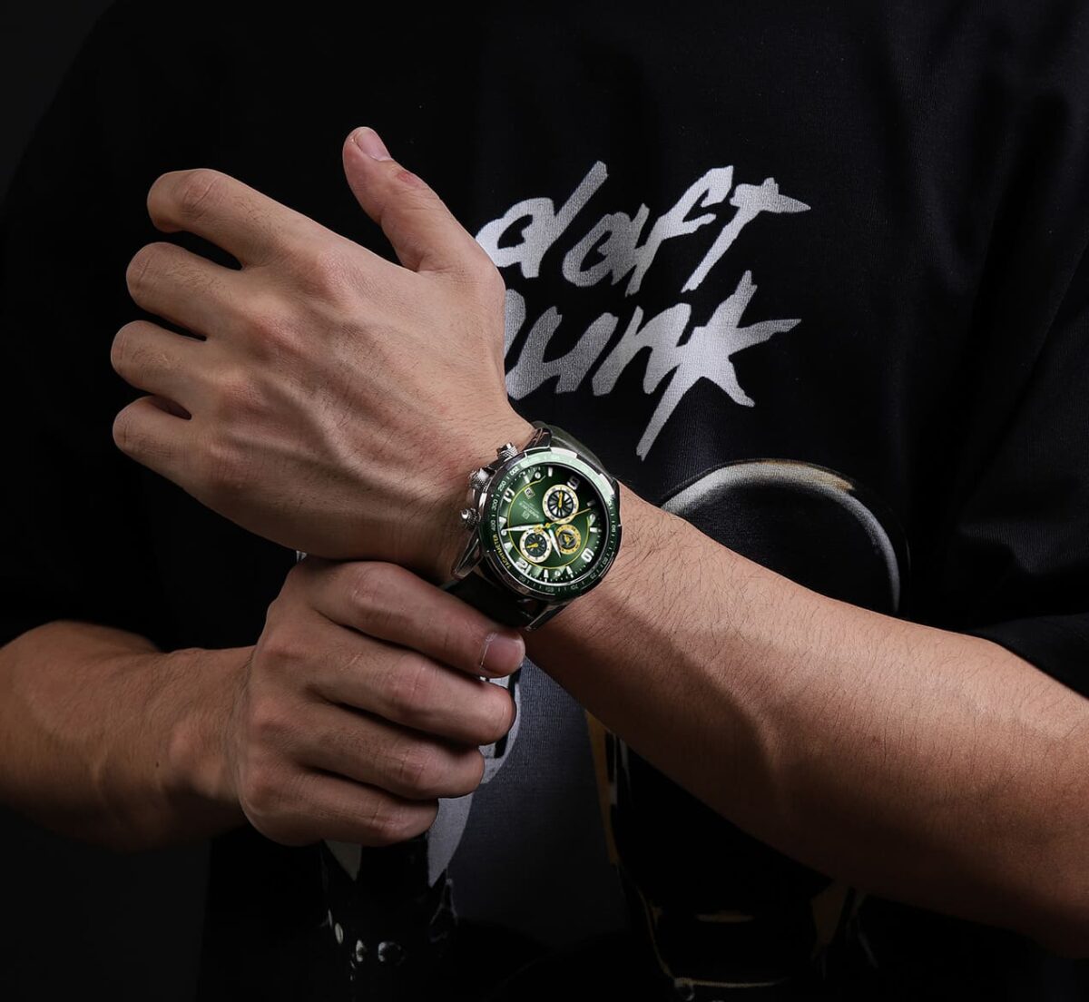 ساعة نافي فورس رجالي NF8020L-S-GN-GN