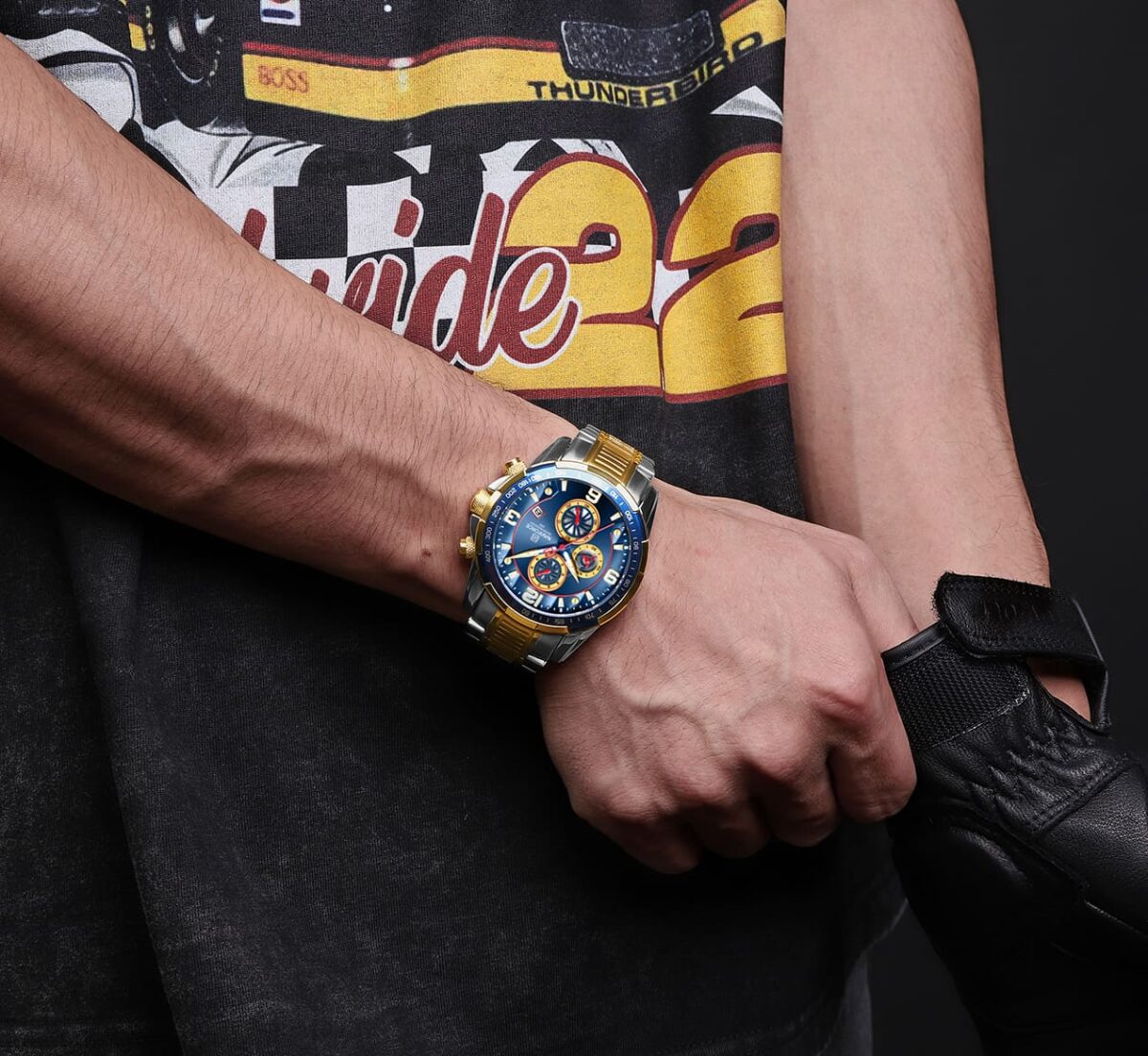 ساعة نافي فورس رجالي NF8020S-G-BE