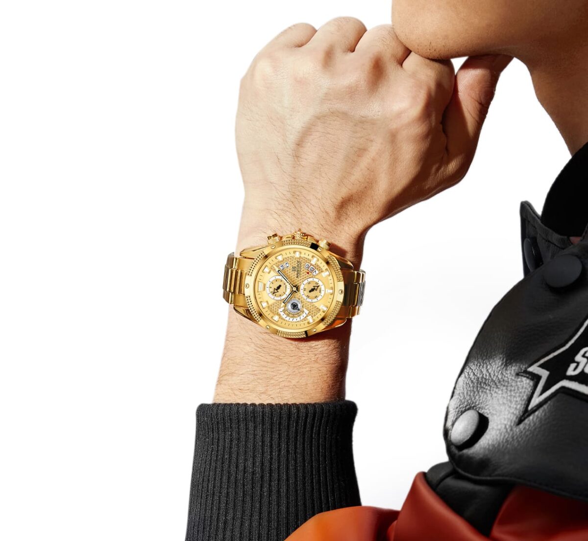 ساعة نافي فورس رجالي NF8021-G-G