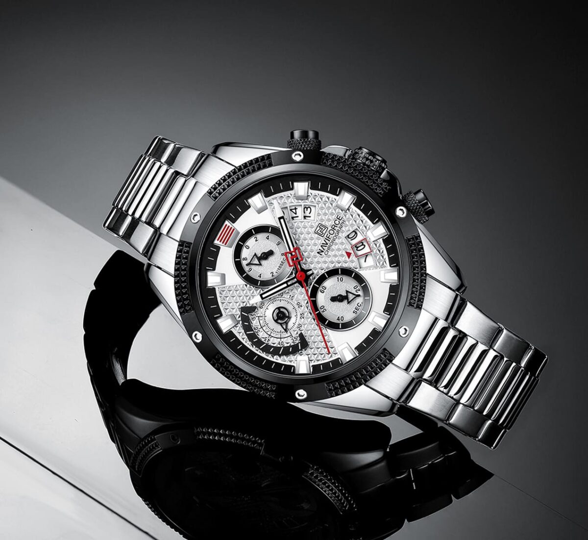 ساعة نافي فورس رجالي NF8021-S-W