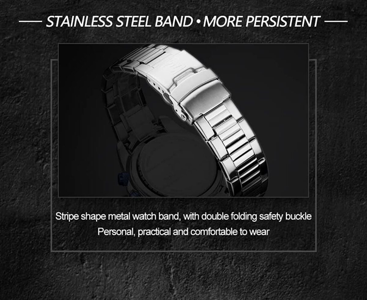 ساعة نافي فورس رجالي NF8021-S-W