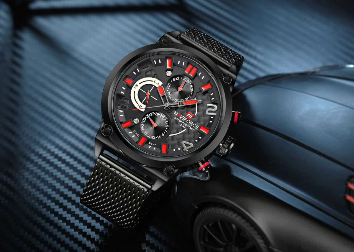 ساعة نافي فورس رجالي NF9068S-B-R-B