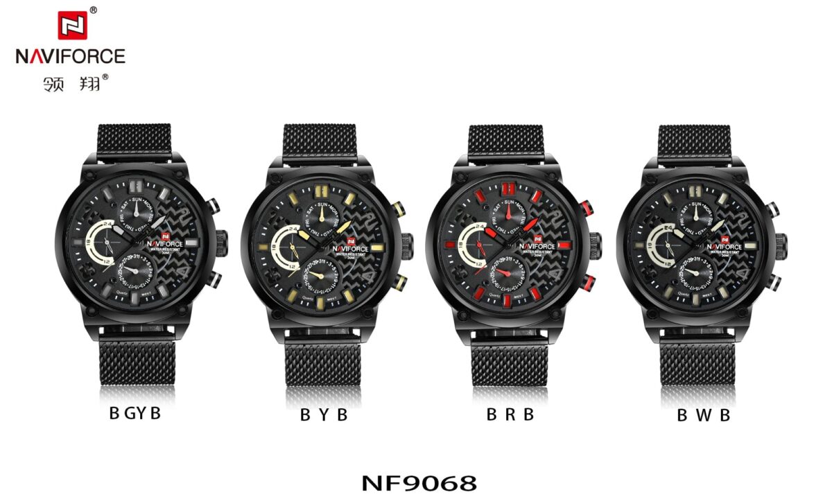 ساعة نافي فورس رجالي NF9068S-B-R-B